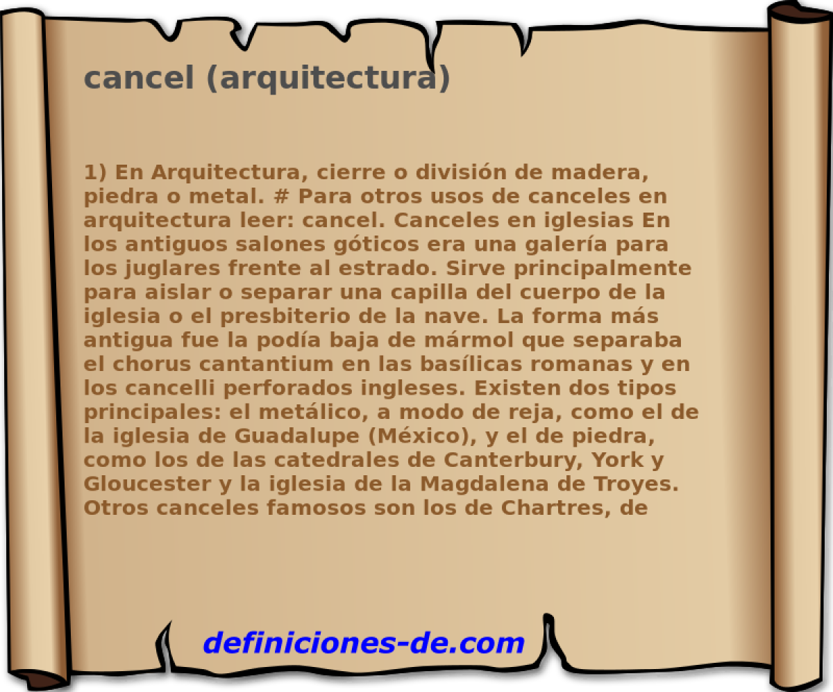 cancel (arquitectura) 