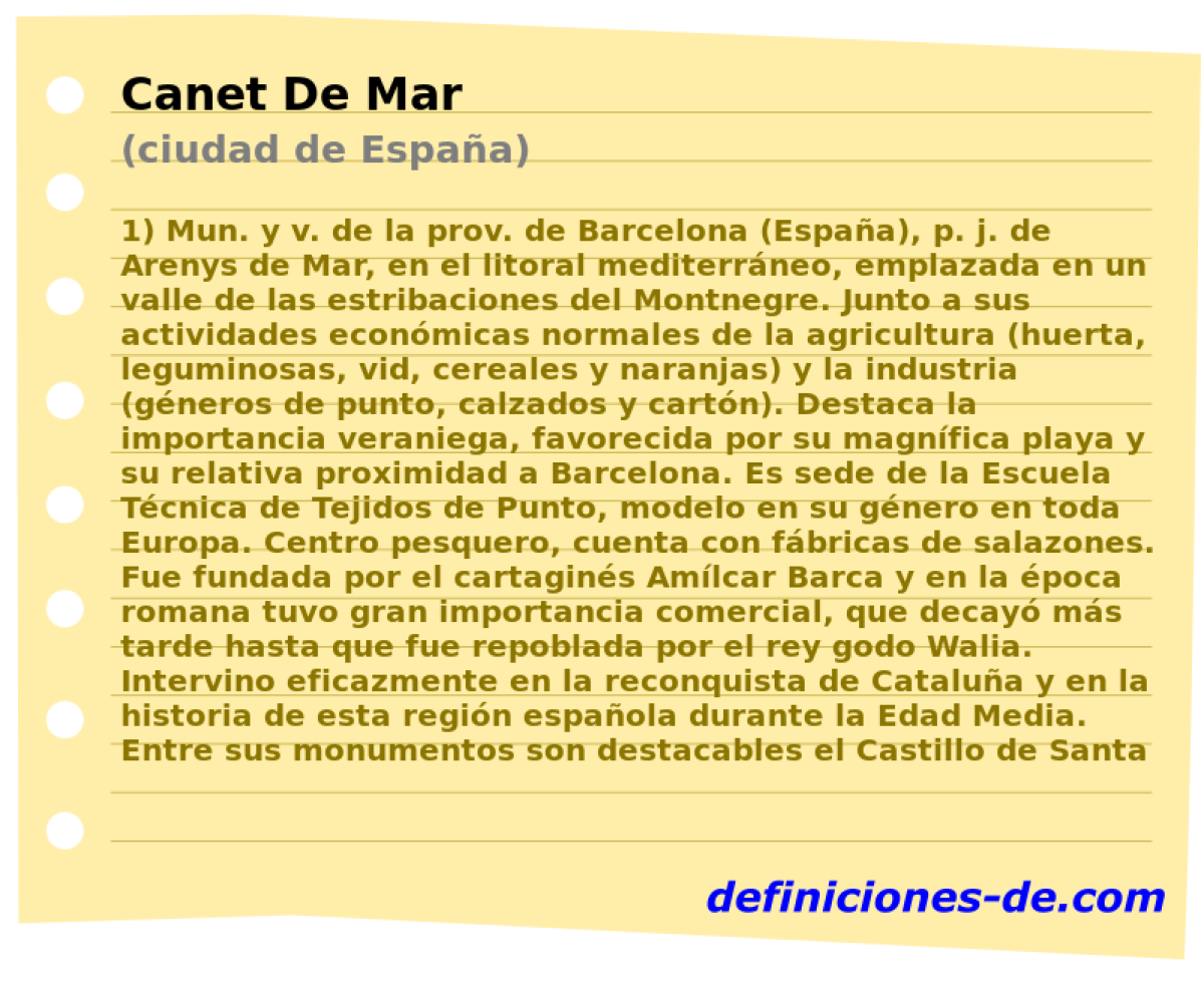 Canet De Mar (ciudad de Espaa)