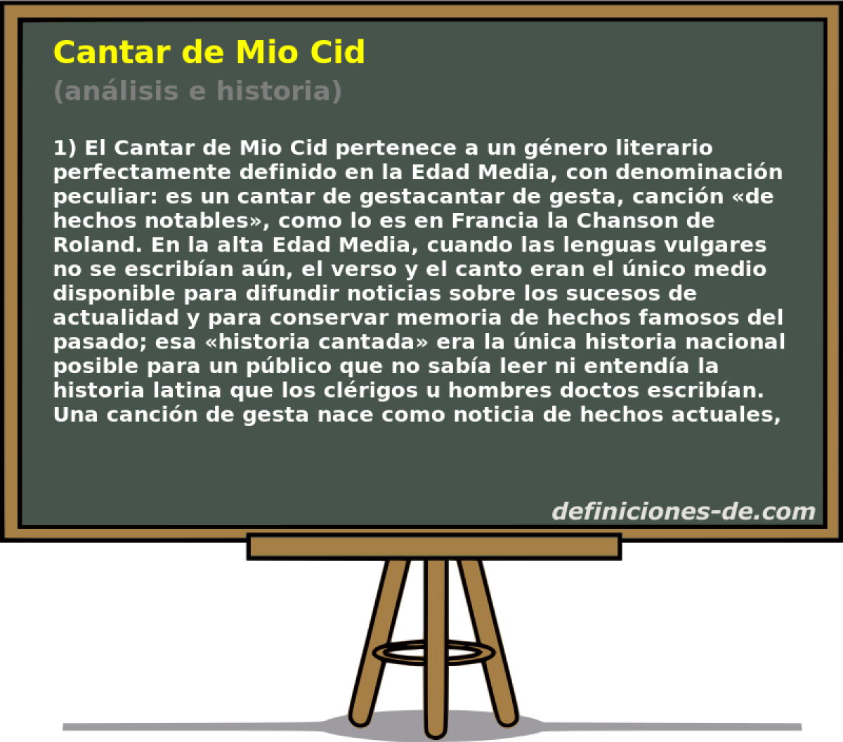 Cantar de Mio Cid (anlisis e historia)