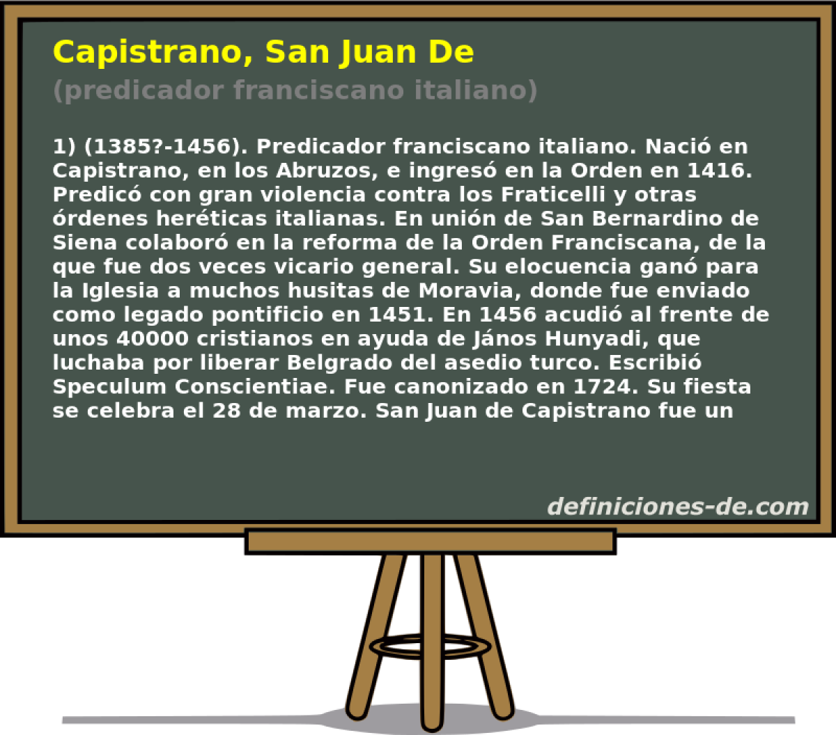 Capistrano, San Juan De (predicador franciscano italiano)