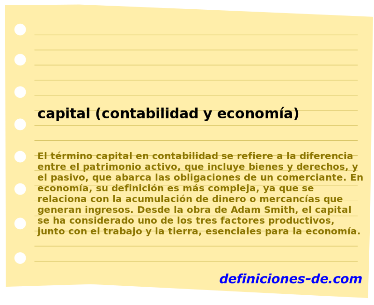 capital (contabilidad y economa) 