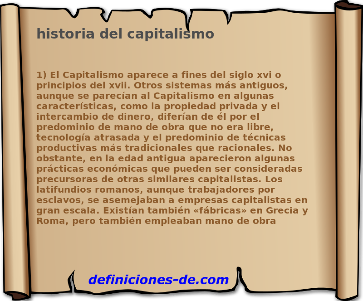 historia del capitalismo 
