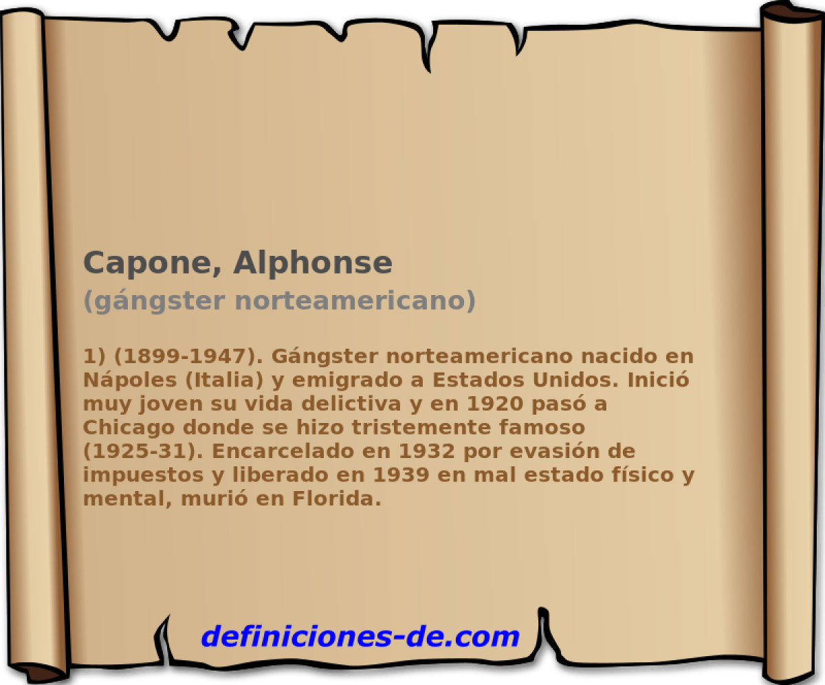 Capone, Alphonse (gngster norteamericano)