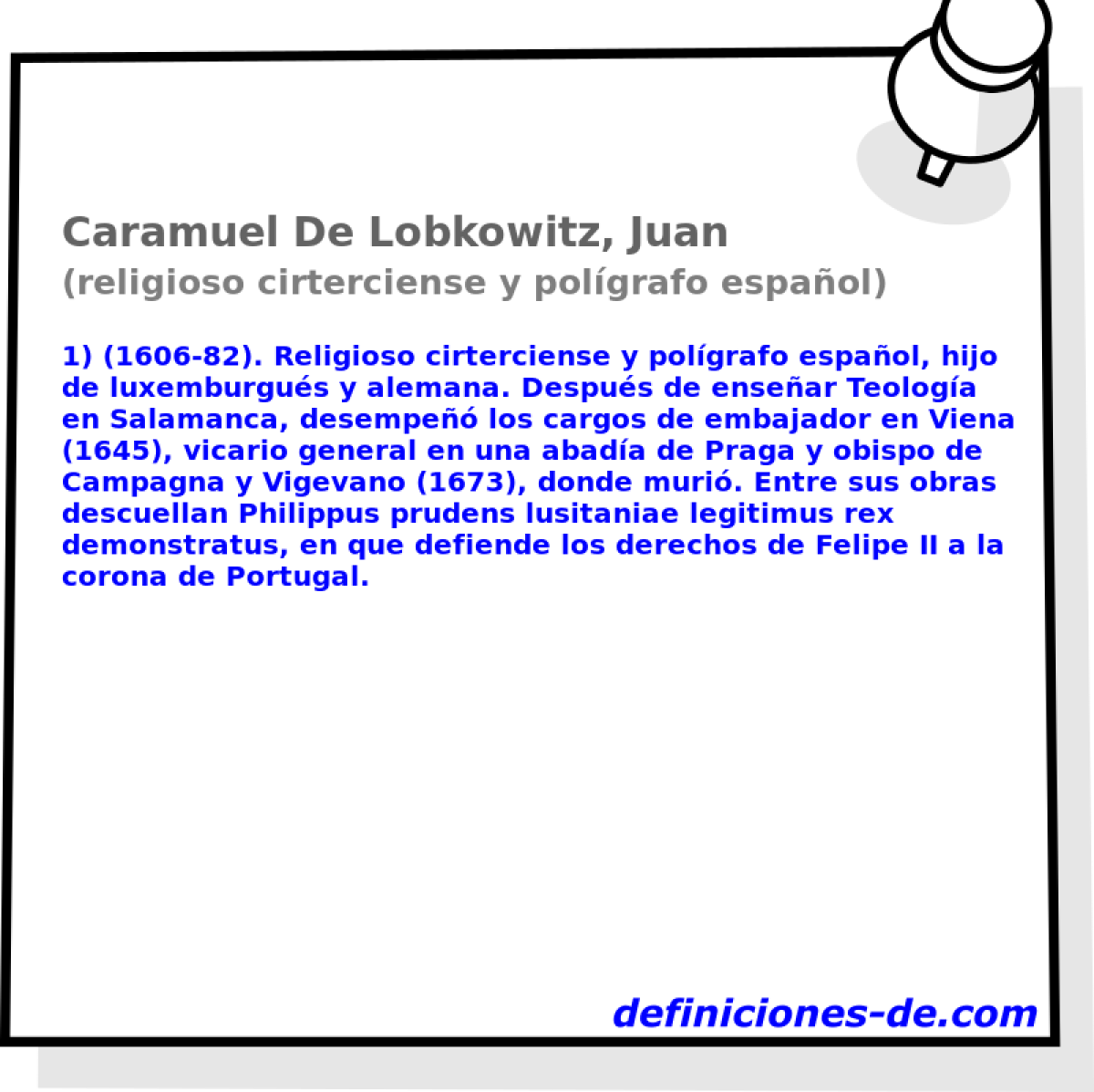 Caramuel De Lobkowitz, Juan (religioso cirterciense y polgrafo espaol)