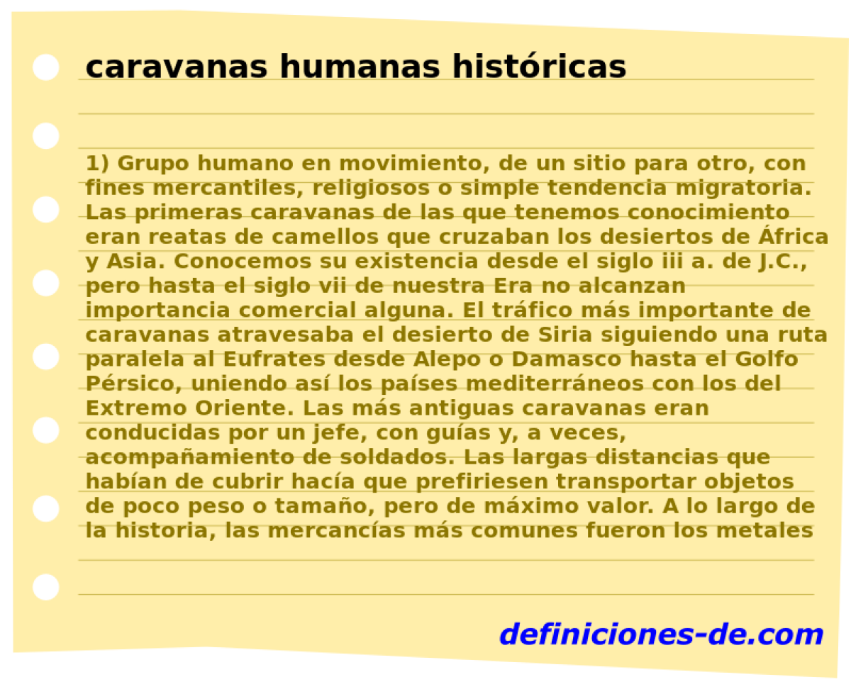 caravanas humanas histricas 