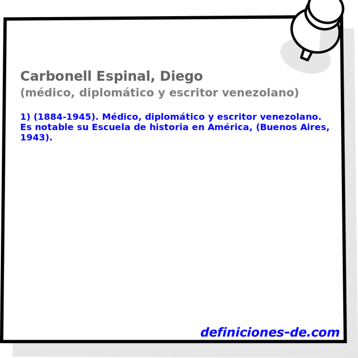 Carbonell Espinal, Diego (mdico, diplomtico y escritor venezolano)