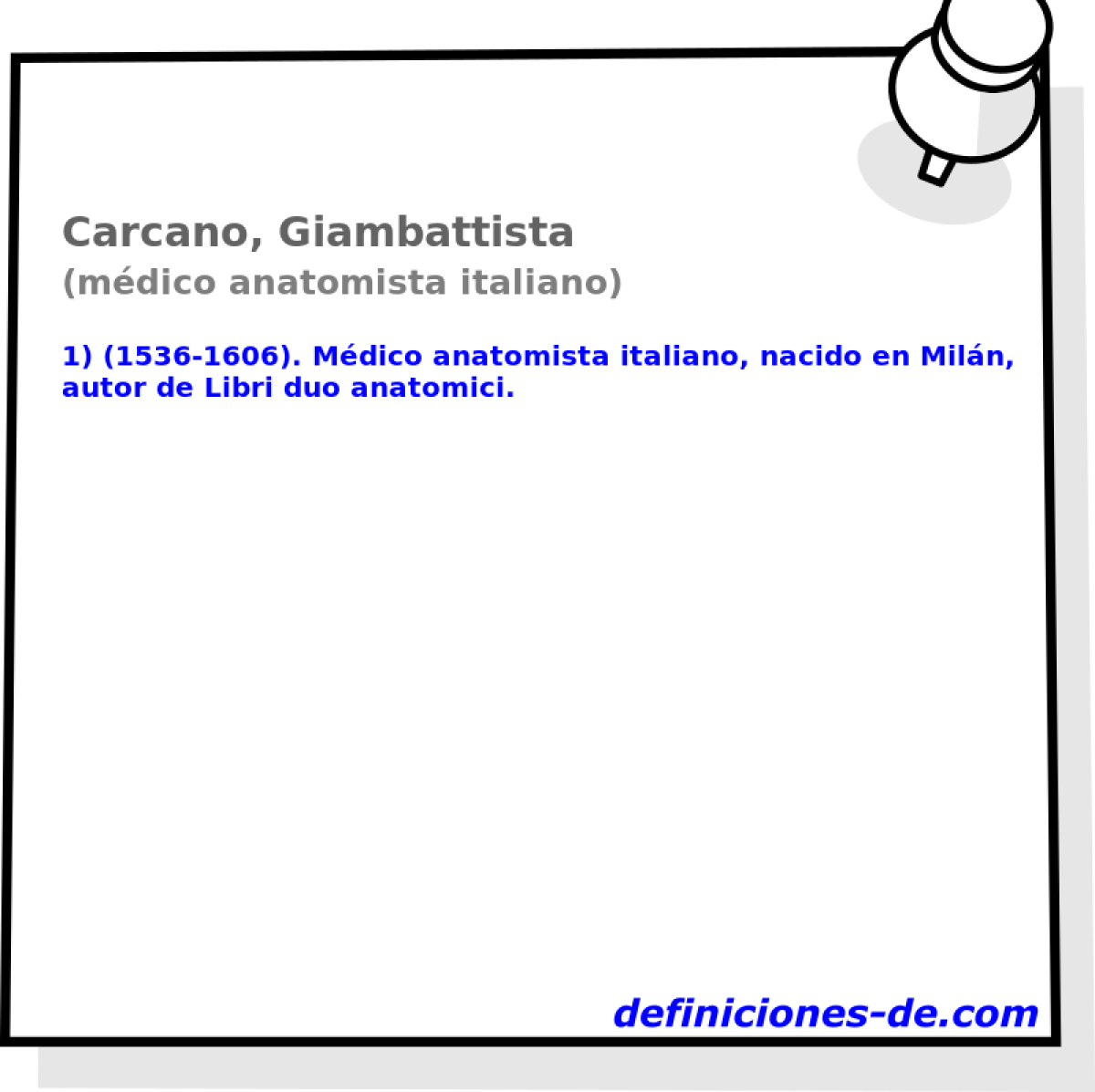 Carcano, Giambattista (mdico anatomista italiano)