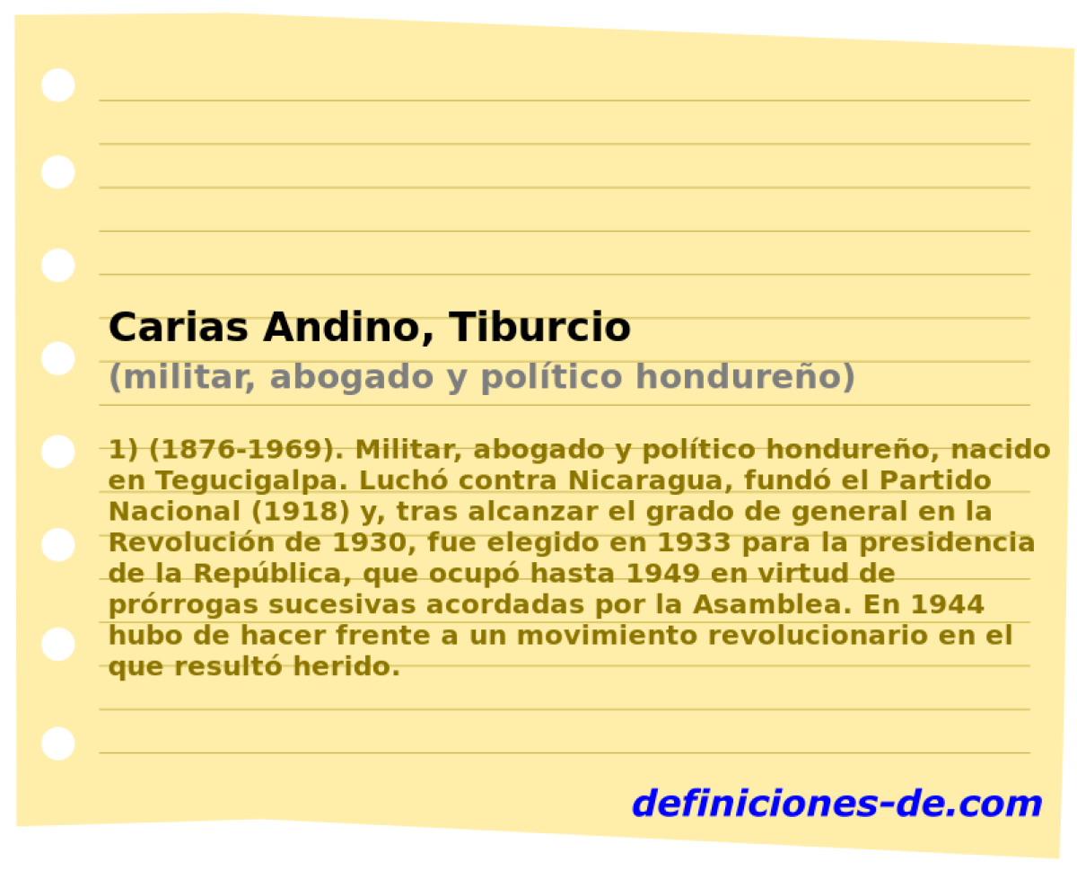 Carias Andino, Tiburcio (militar, abogado y poltico hondureo)