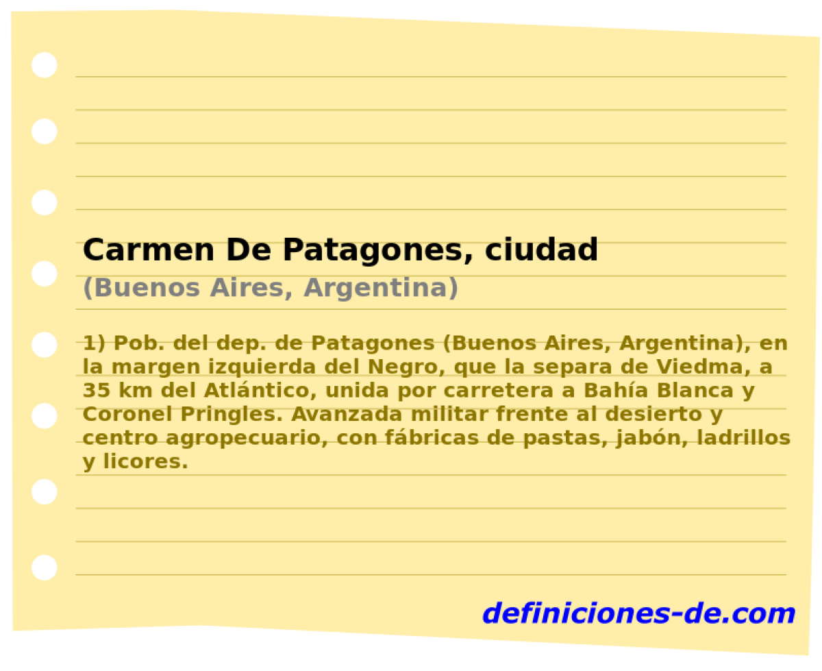 Carmen De Patagones, ciudad (Buenos Aires, Argentina)