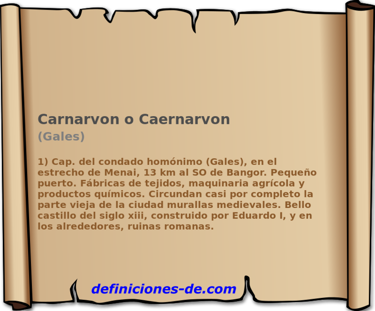 Carnarvon o Caernarvon (Gales)