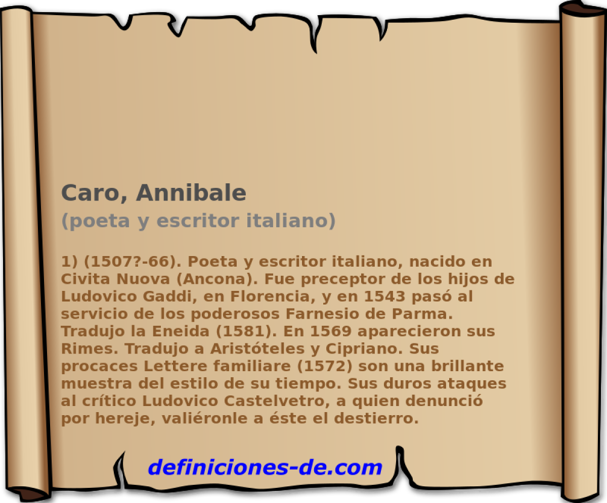 Caro, Annibale (poeta y escritor italiano)