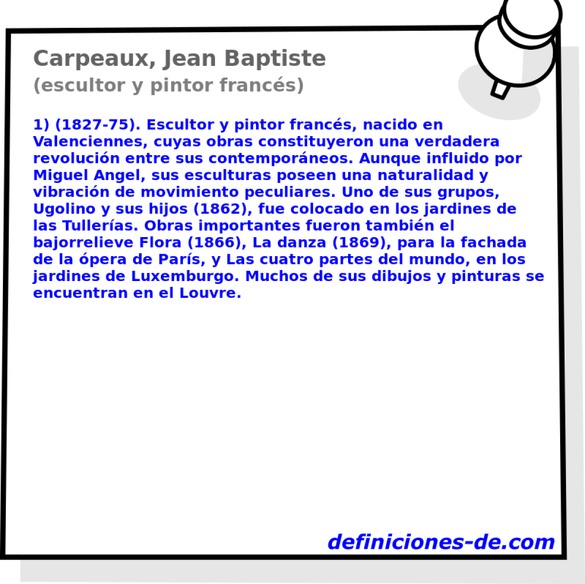 Carpeaux, Jean Baptiste (escultor y pintor francs)