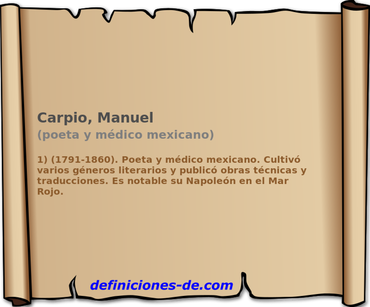 Carpio, Manuel (poeta y mdico mexicano)