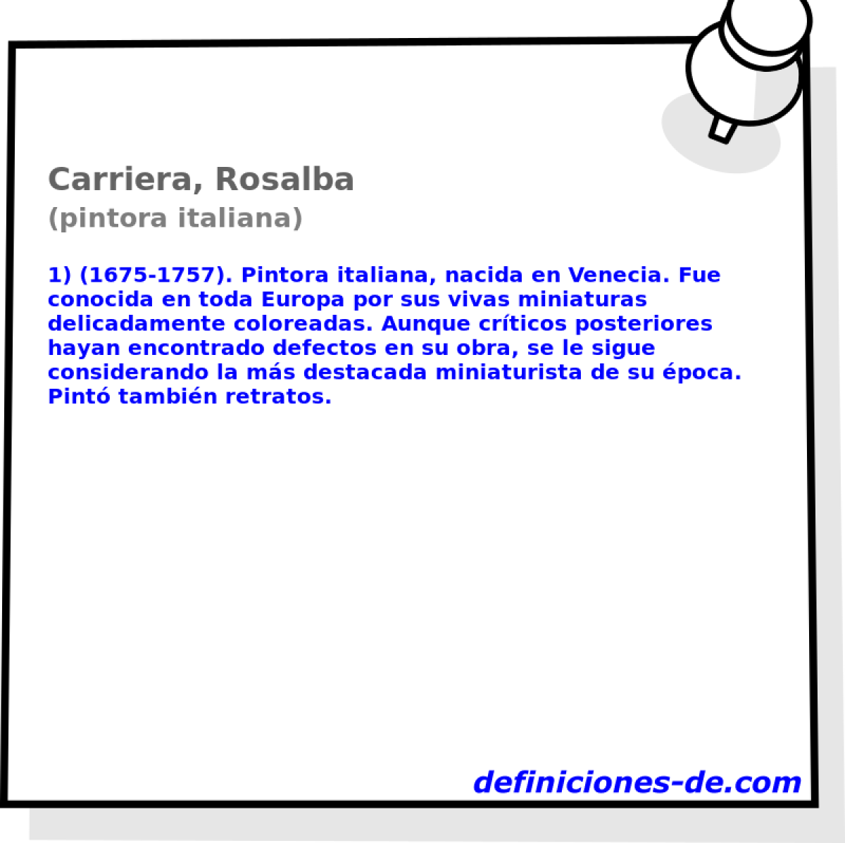 Carriera, Rosalba (pintora italiana)