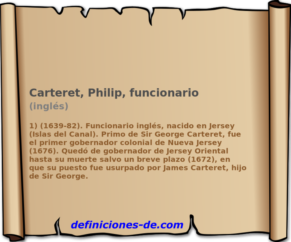Carteret, Philip, funcionario (ingls)