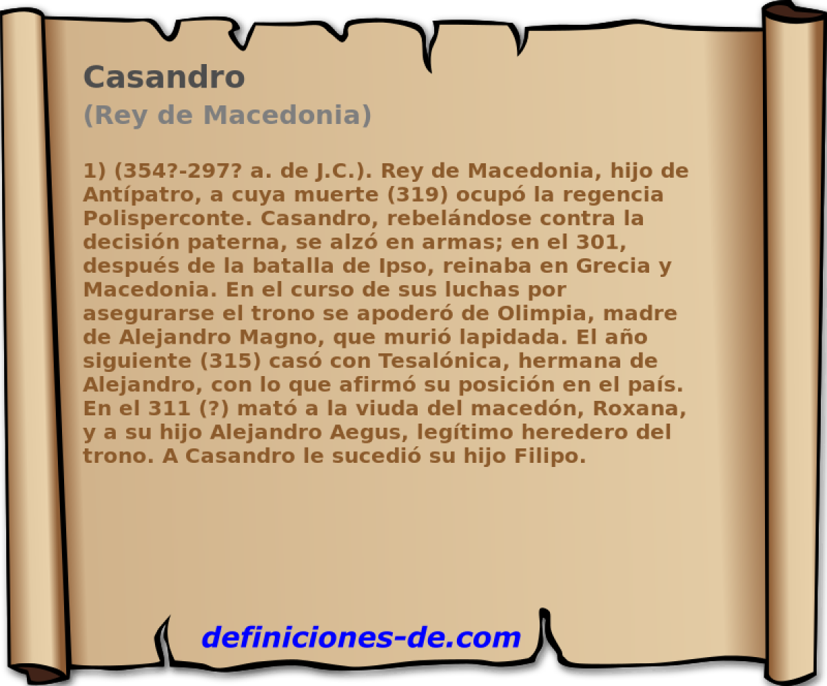 Casandro (Rey de Macedonia)