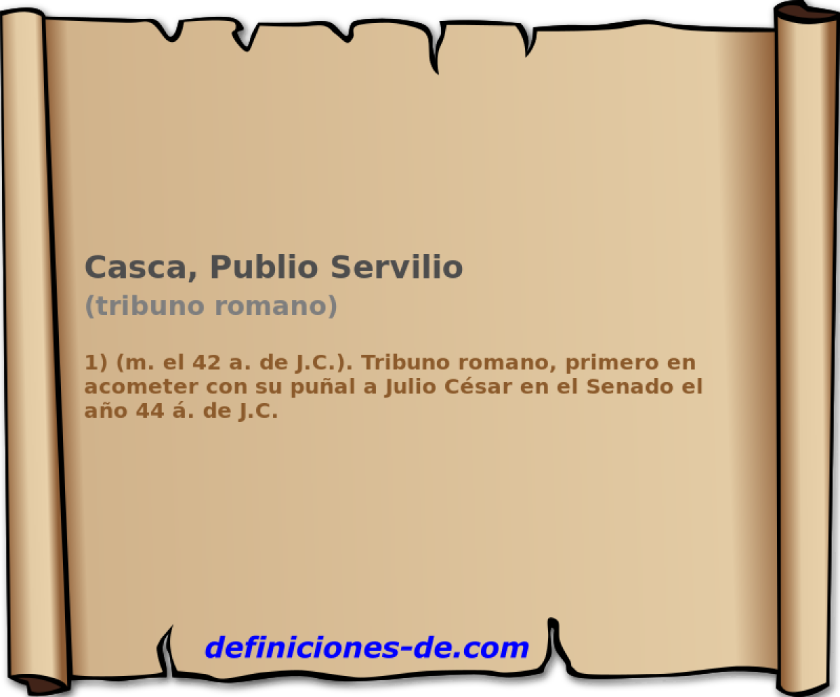 Casca, Publio Servilio (tribuno romano)