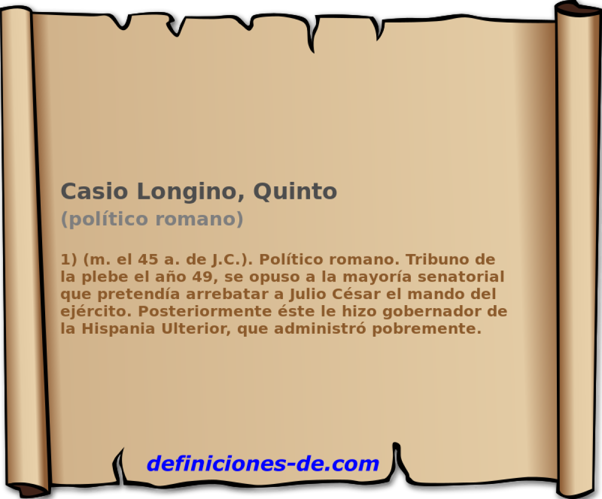 Casio Longino, Quinto (poltico romano)