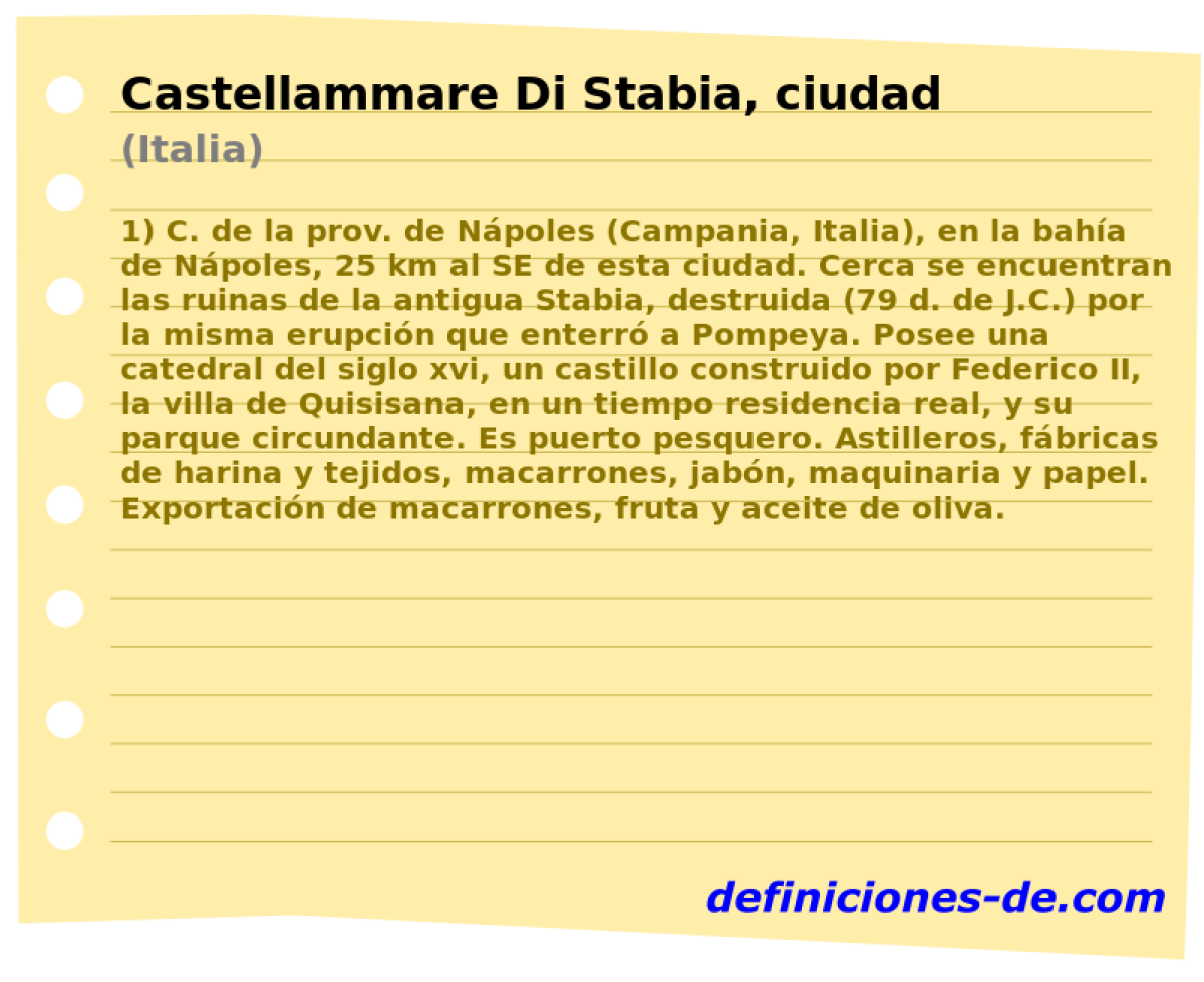 Castellammare Di Stabia, ciudad (Italia)