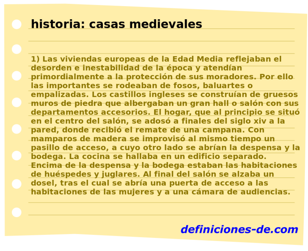 historia: casas medievales 