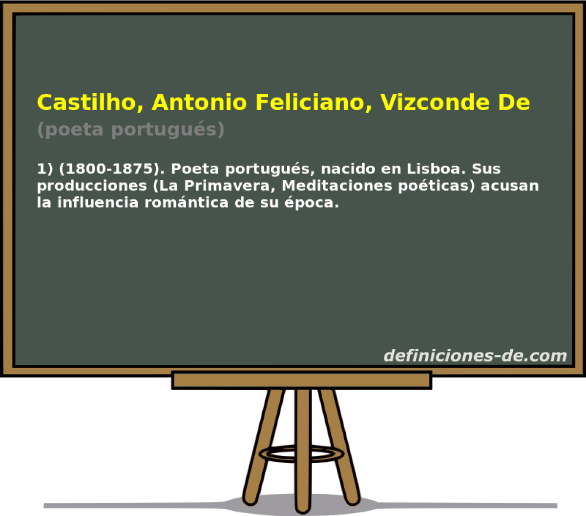 Castilho, Antonio Feliciano, Vizconde De (poeta portugus)