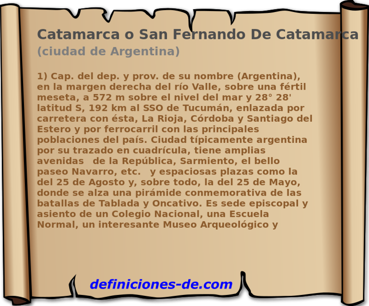 Catamarca o San Fernando De Catamarca (ciudad de Argentina)