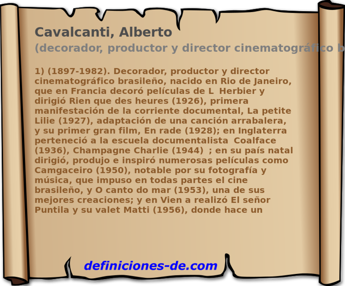 Cavalcanti, Alberto (decorador, productor y director cinematogrfico brasileo)