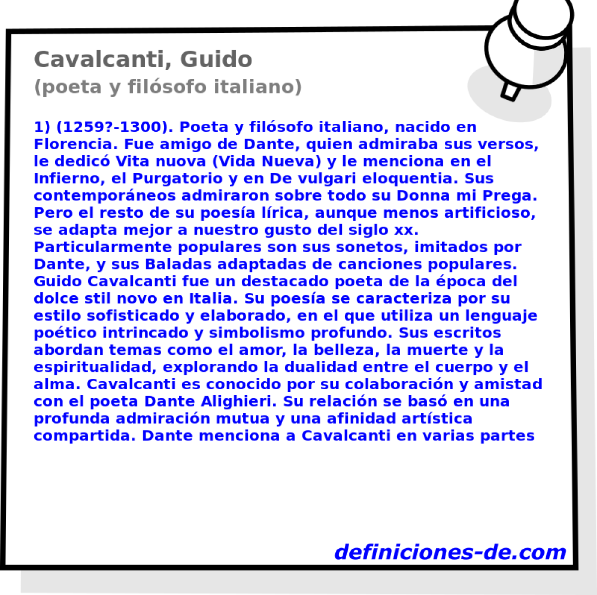 Cavalcanti, Guido (poeta y filsofo italiano)