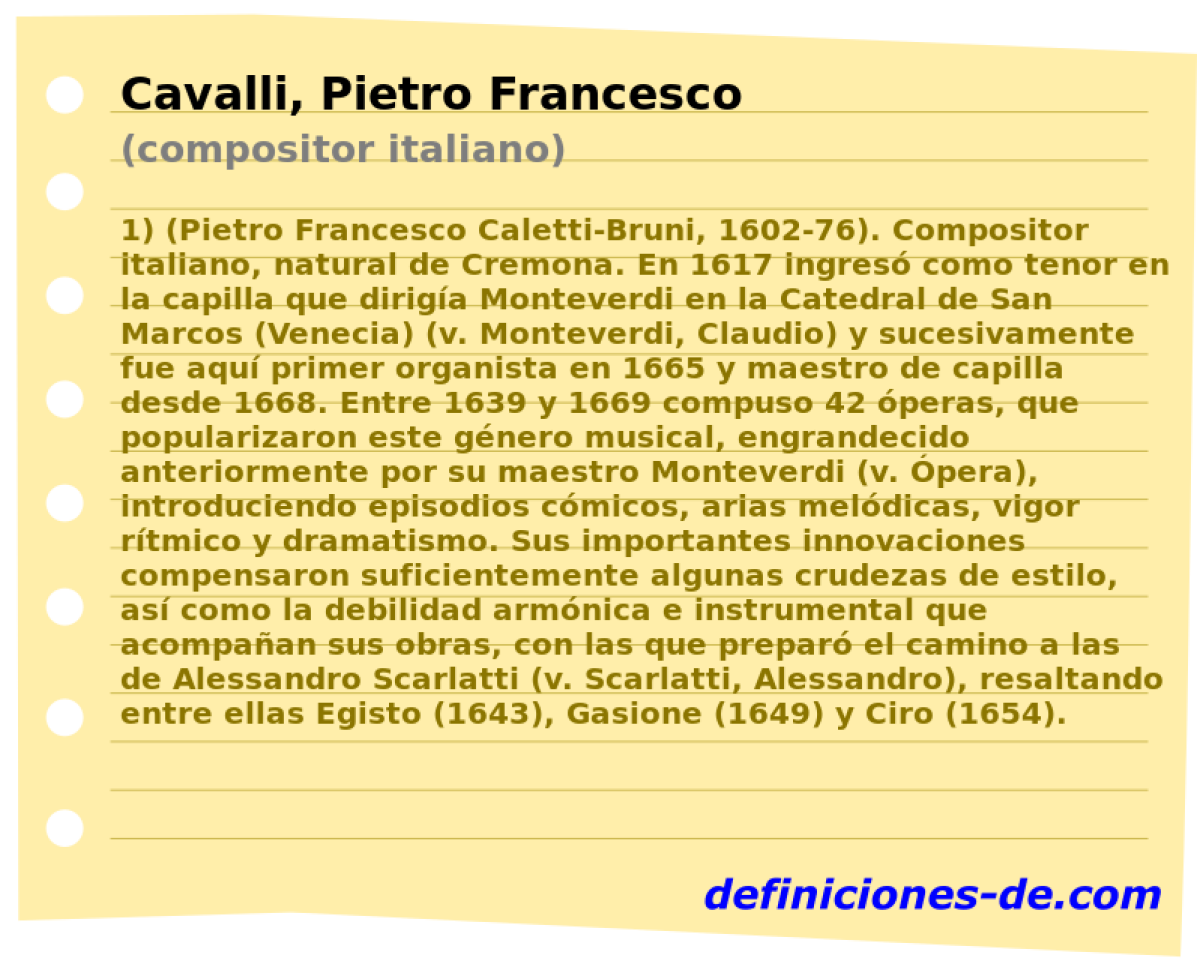 Cavalli, Pietro Francesco (compositor italiano)
