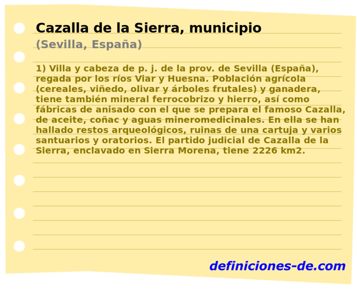 Cazalla de la Sierra, municipio (Sevilla, Espaa)