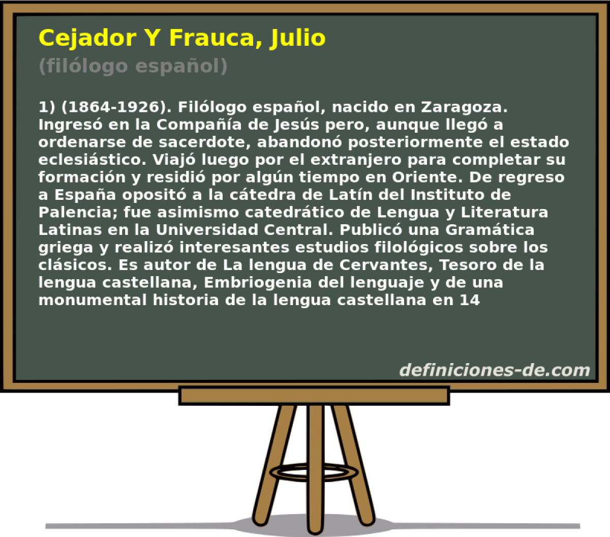 Cejador Y Frauca, Julio (fillogo espaol)