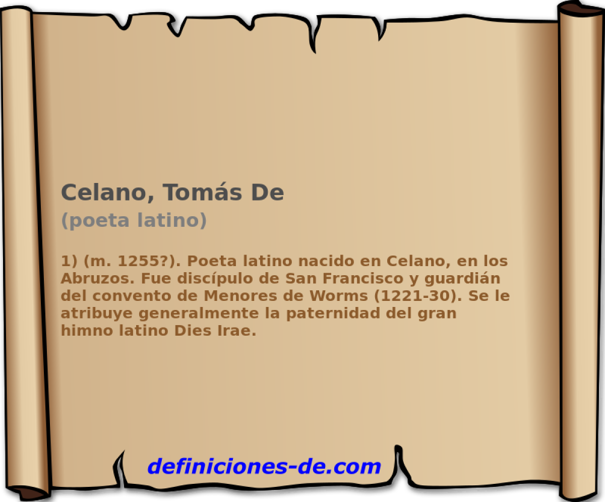 Celano, Toms De (poeta latino)