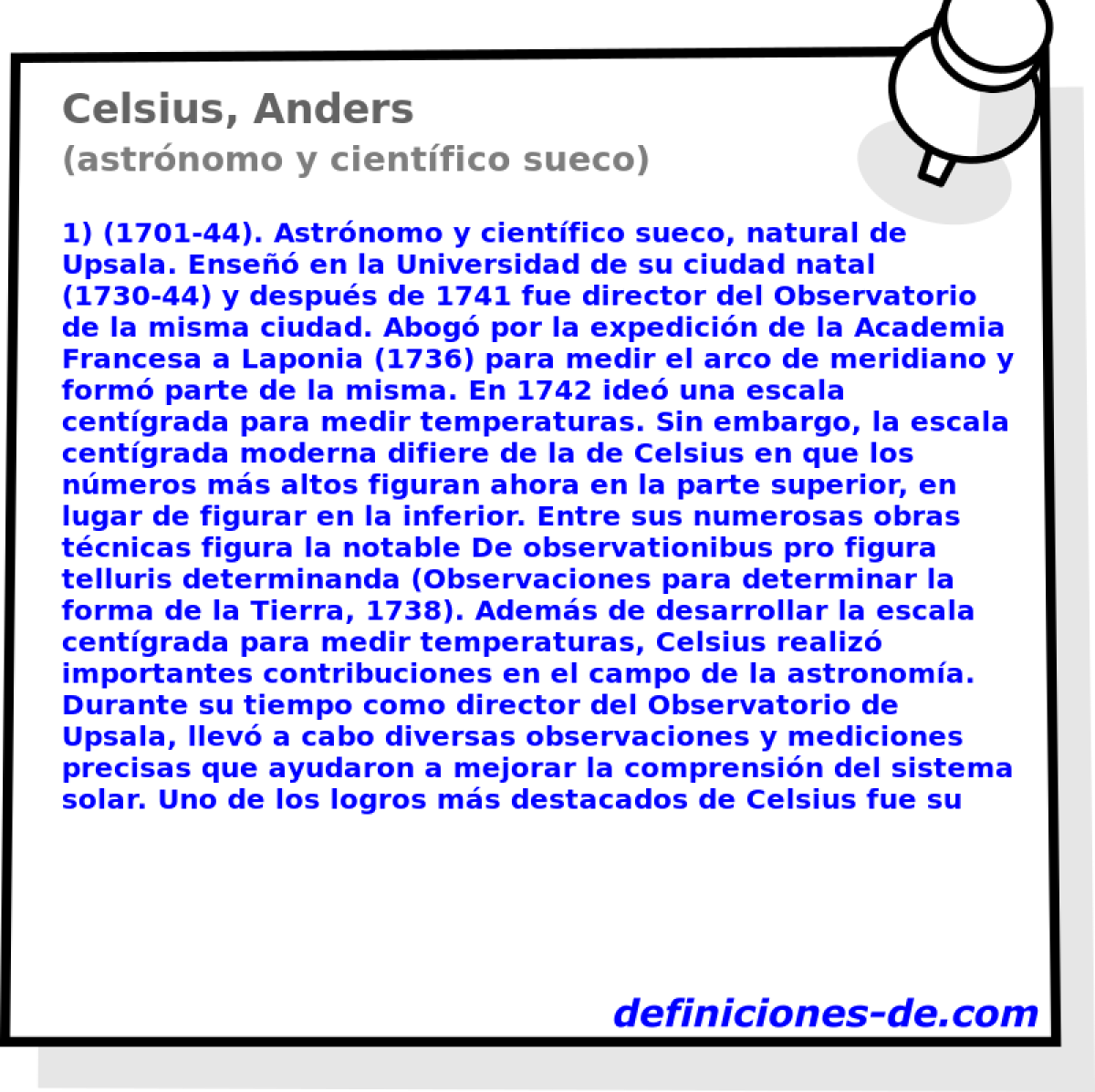 Celsius, Anders (astrnomo y cientfico sueco)