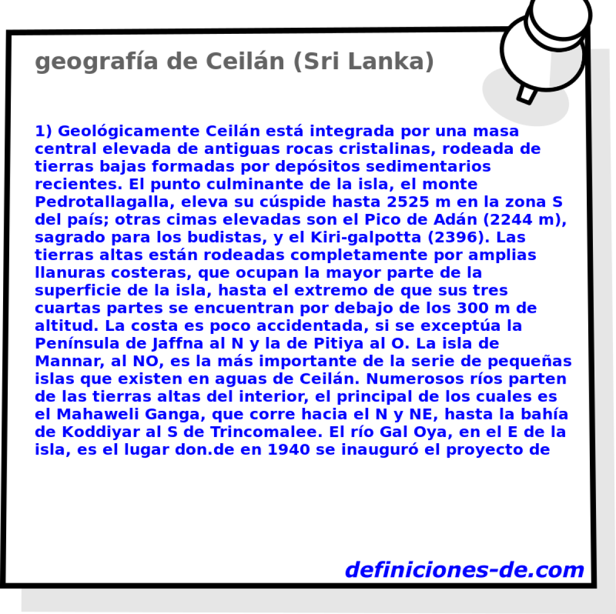 geografa de Ceiln (Sri Lanka) 