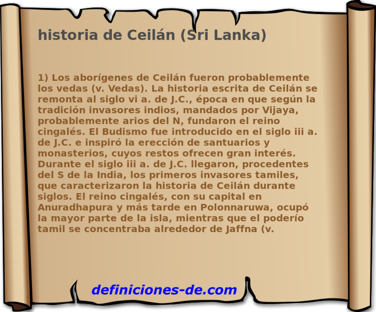 historia de Ceiln (Sri Lanka) 