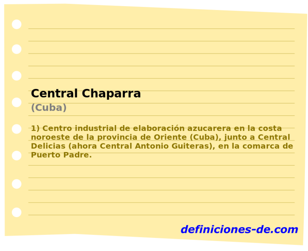 Central Chaparra (Cuba)