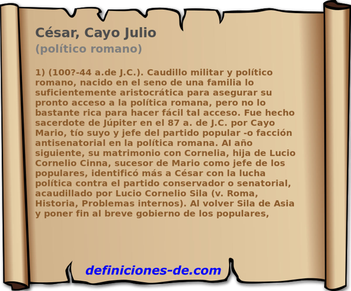 Csar, Cayo Julio (poltico romano)