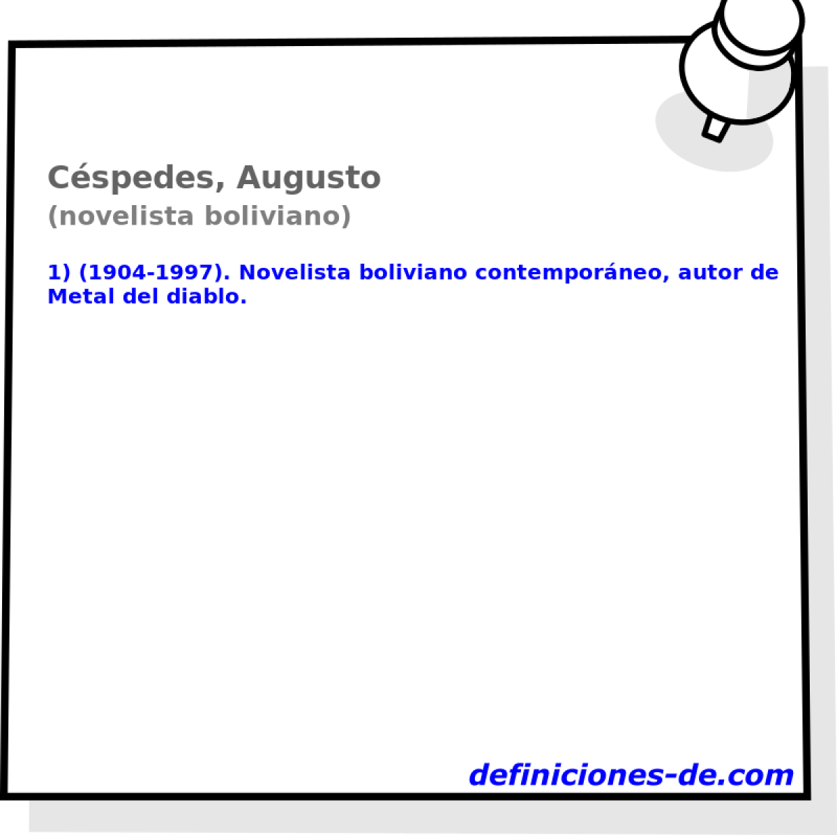 Cspedes, Augusto (novelista boliviano)