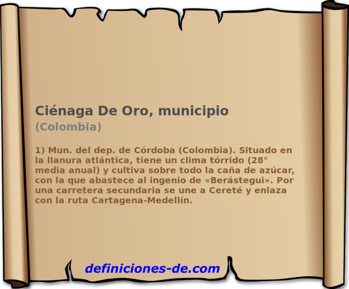 Cinaga De Oro, municipio (Colombia)