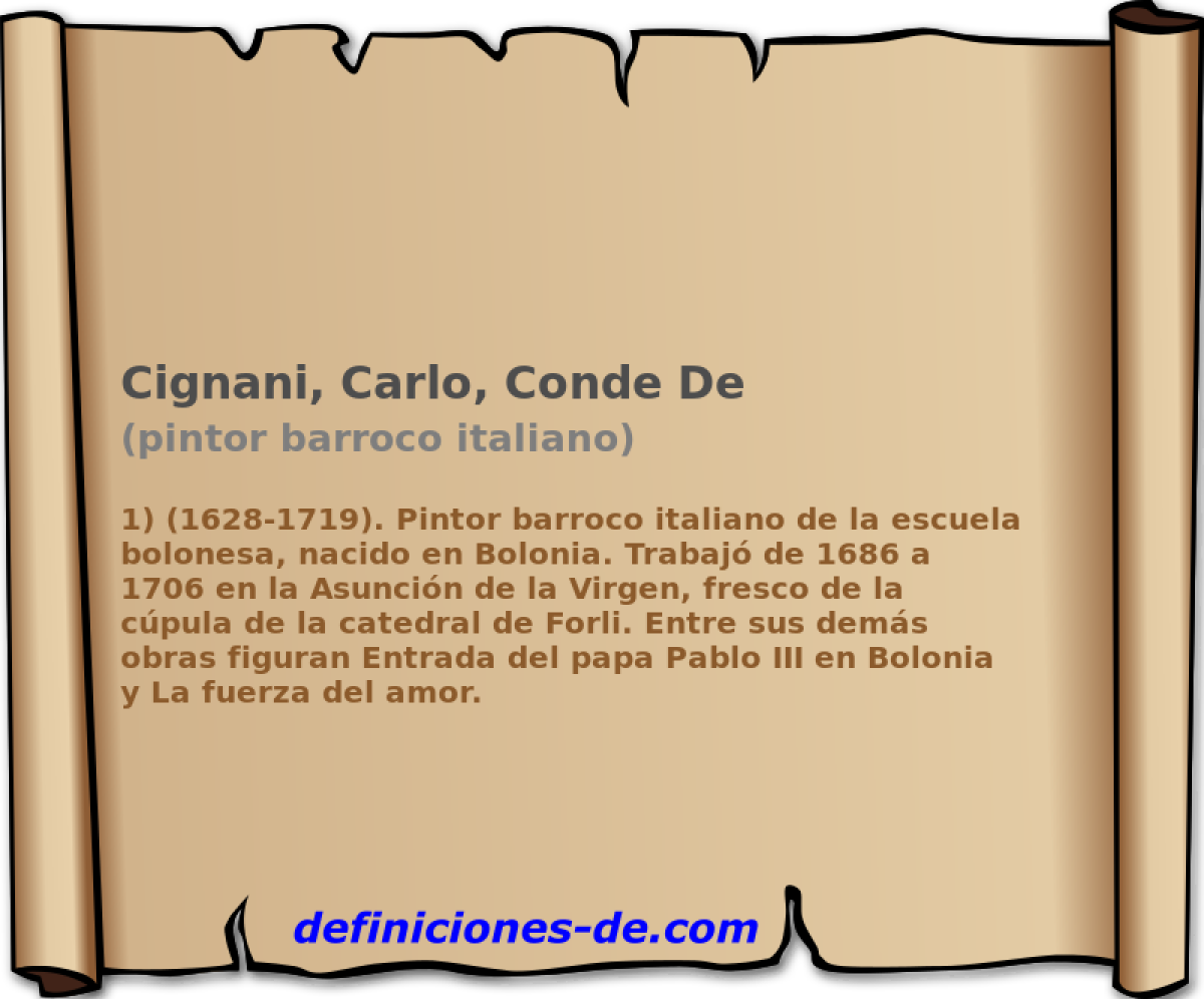 Cignani, Carlo, Conde De (pintor barroco italiano)
