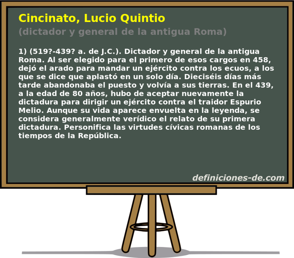 Cincinato, Lucio Quintio (dictador y general de la antigua Roma)