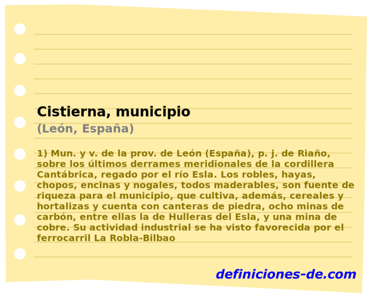 Cistierna, municipio (Len, Espaa)