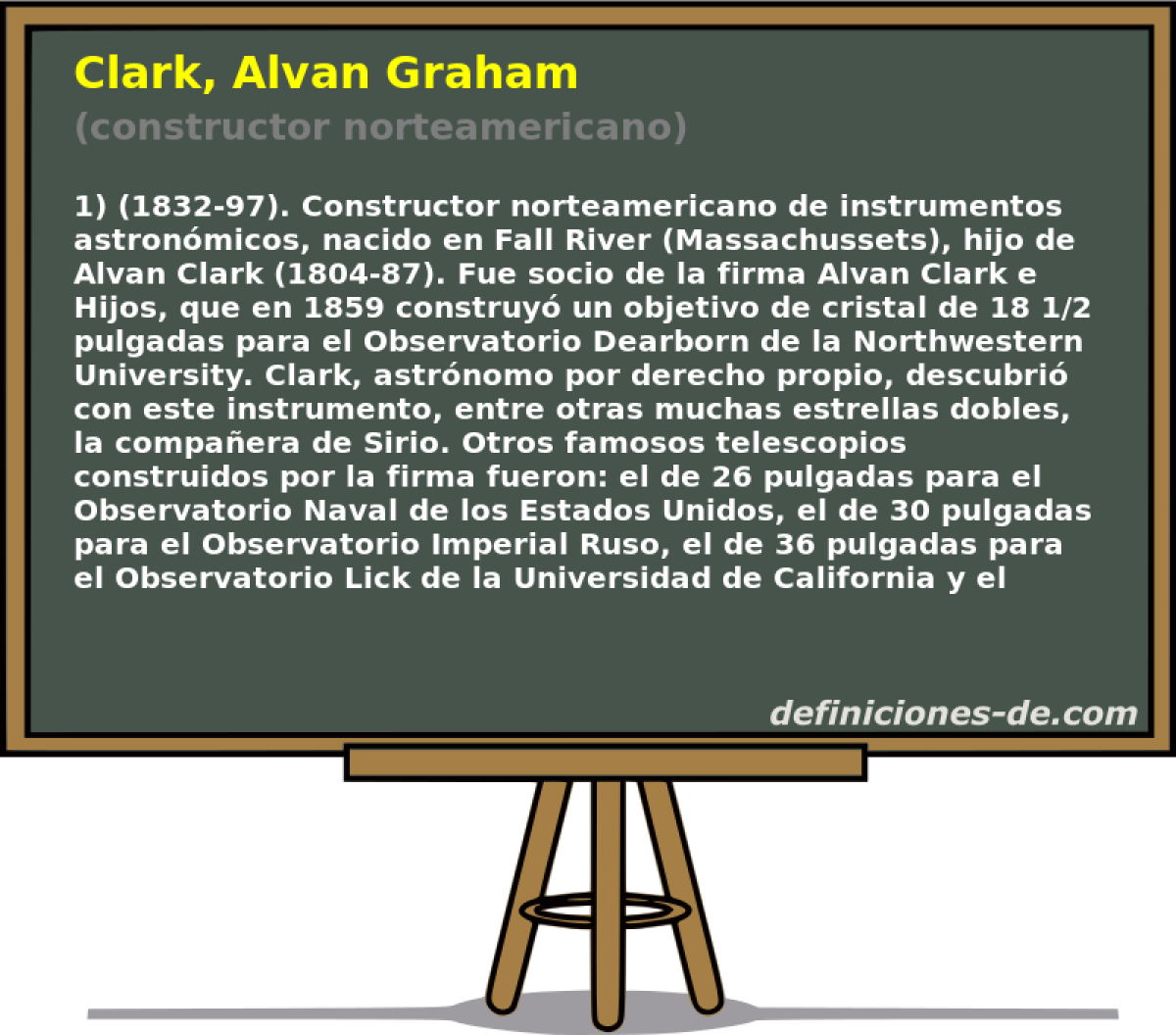 Clark, Alvan Graham (constructor norteamericano)