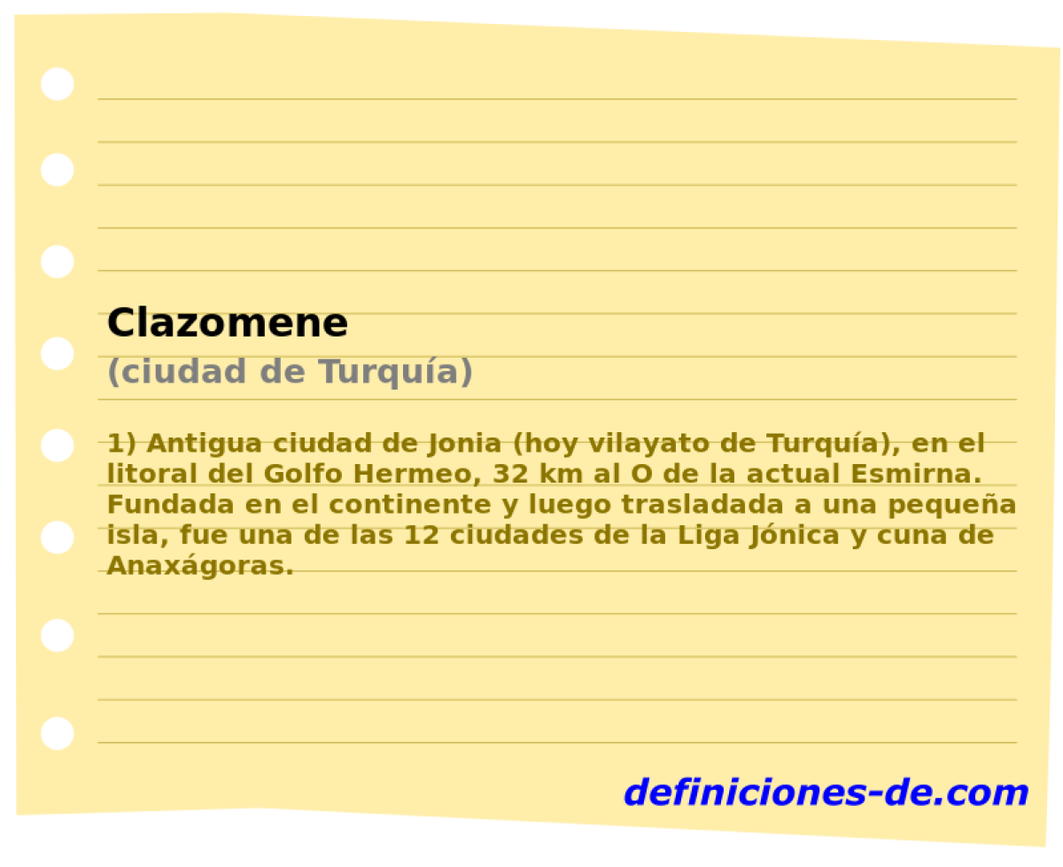 Clazomene (ciudad de Turqua)