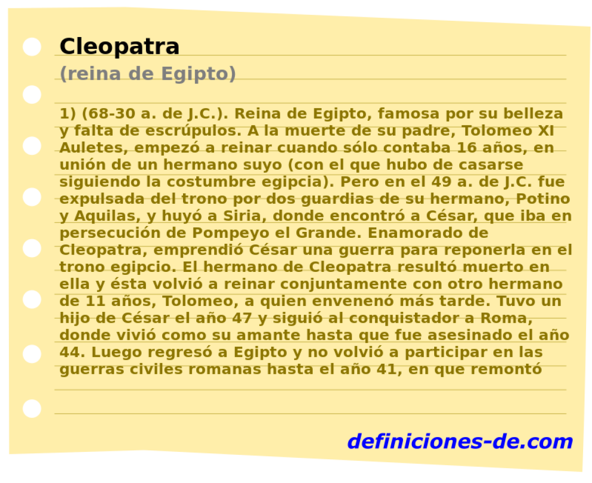Cleopatra (reina de Egipto)
