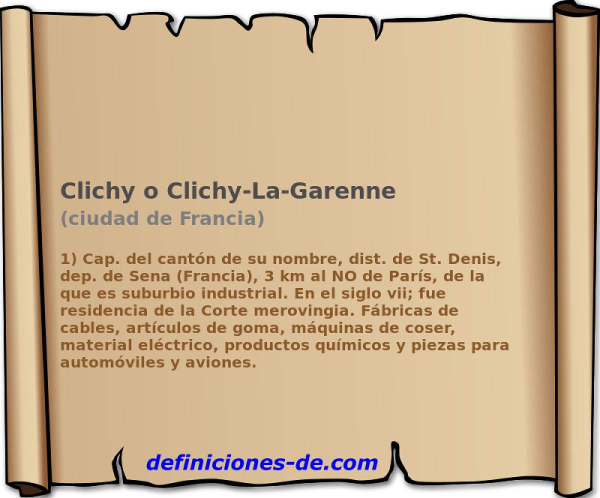 Clichy o Clichy-La-Garenne (ciudad de Francia)
