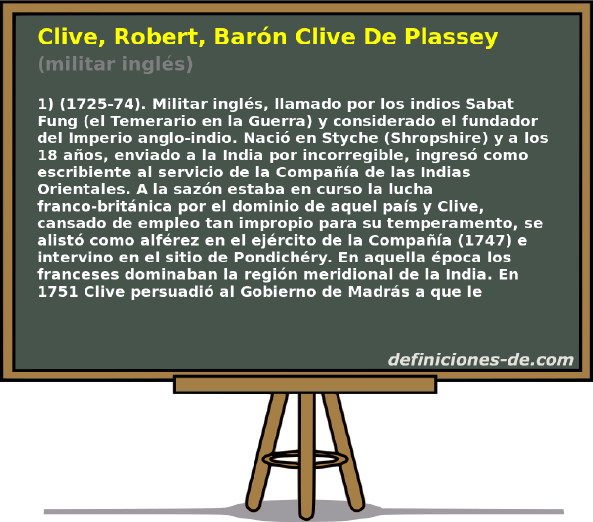 Clive, Robert, Barn Clive De Plassey (militar ingls)
