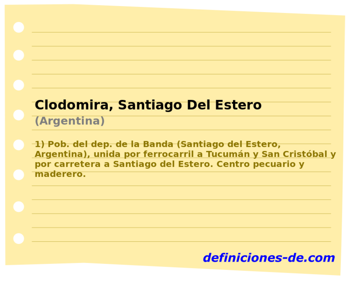 Clodomira, Santiago Del Estero (Argentina)