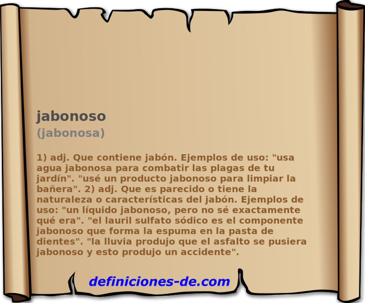 jabonoso (jabonosa)
