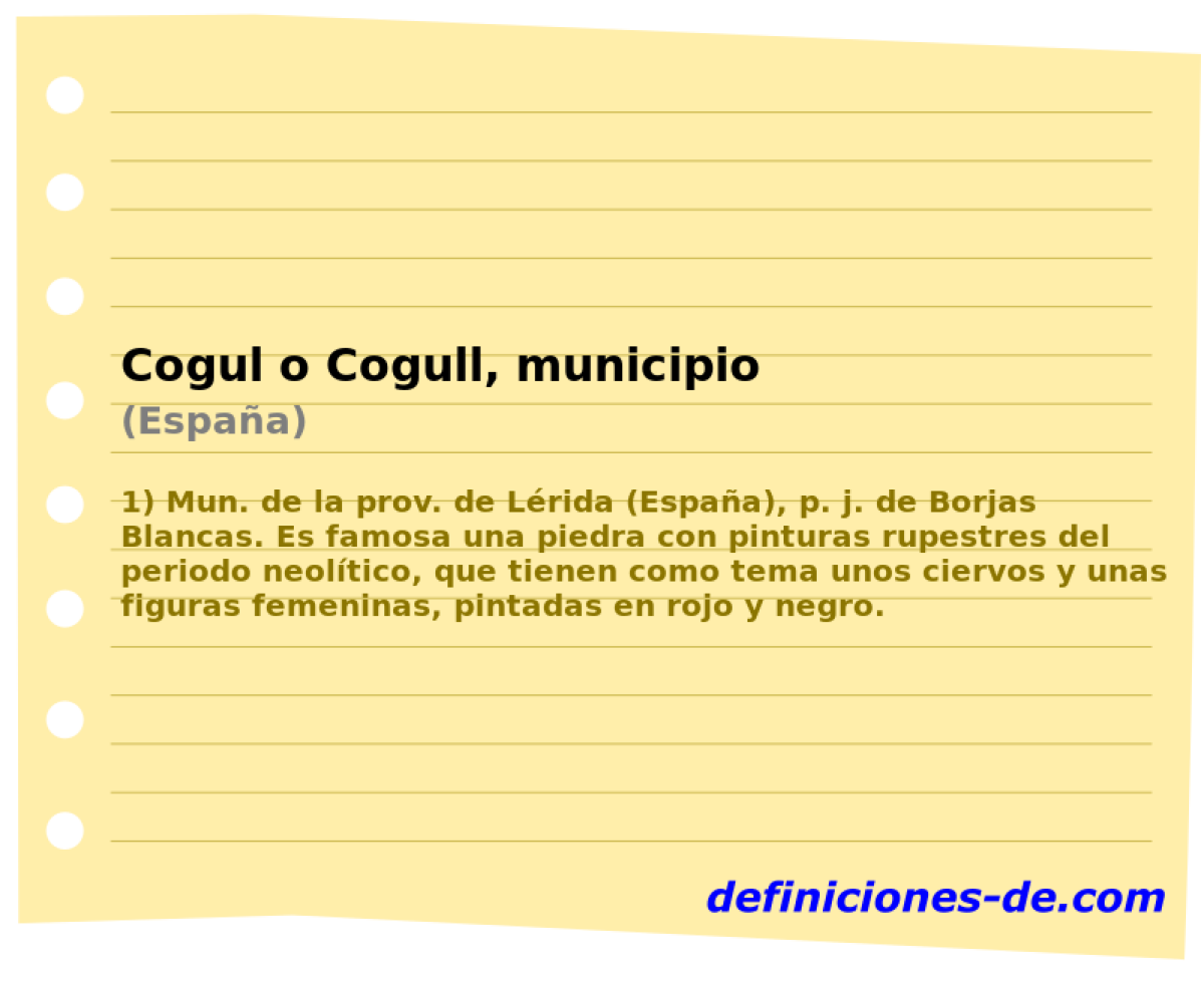 Cogul o Cogull, municipio (Espaa)